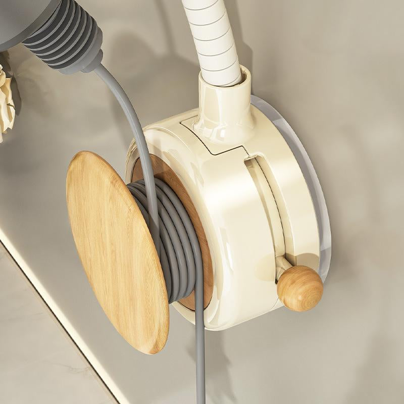 Hair Dryer Stand Hands Free Wall, Hands-Free Hair Dryer Holder Wall Mounted with 360 Adjustable Hose, No-Drill, for Light Weight (Less than 1Lb), for Vanity, Wigs, Pet Grooming (Black&White)