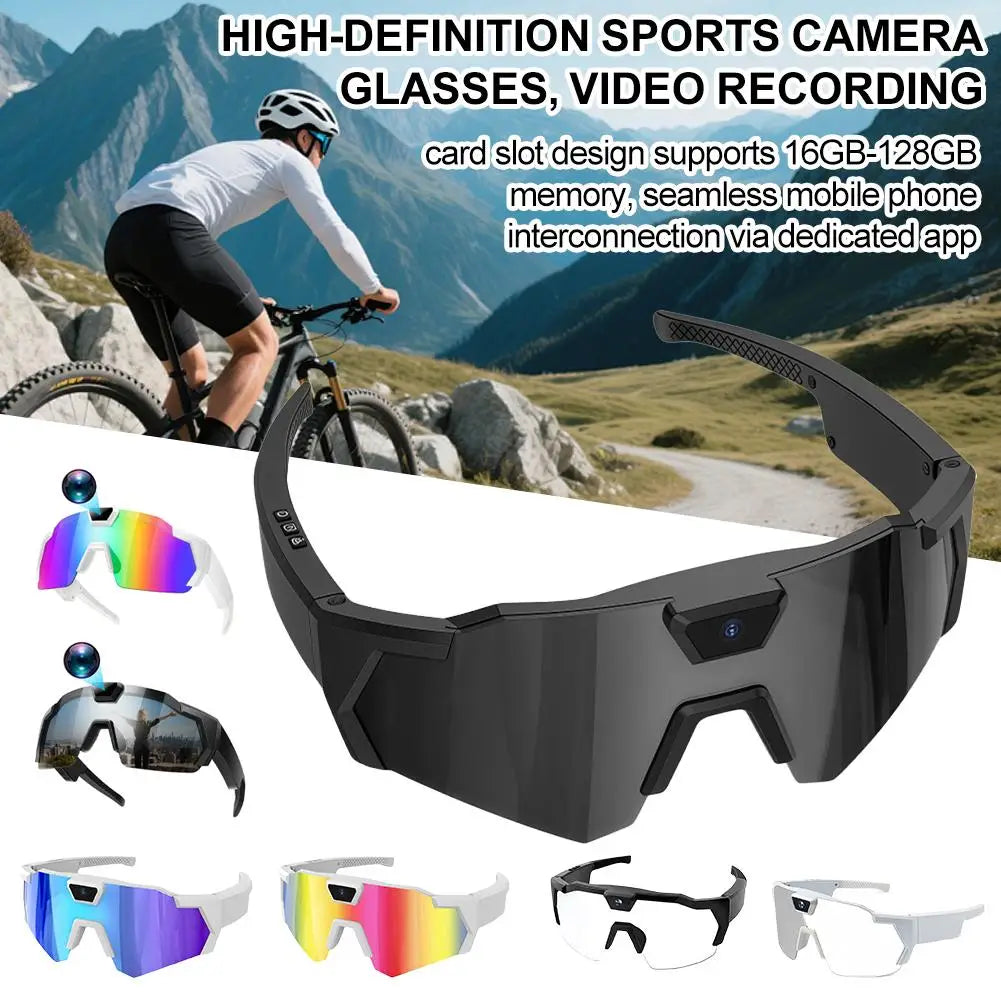 NEW HD Video Glasses Action Camera Sunglasses Smart Glasses Sports Glasses Outdoor Bicycle Motorcycle Driver Recorder Walk Cam